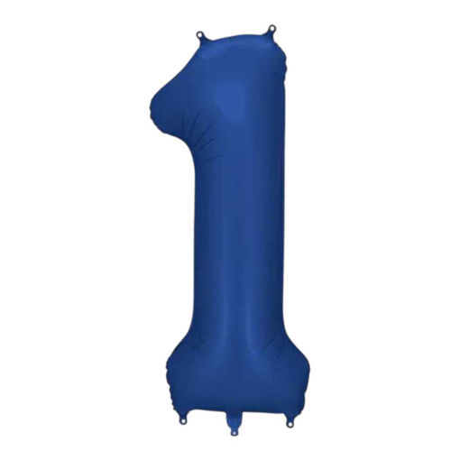 Picture of FOIL BALLOON NUMBER 1 NAVY BLUE 34 INCH